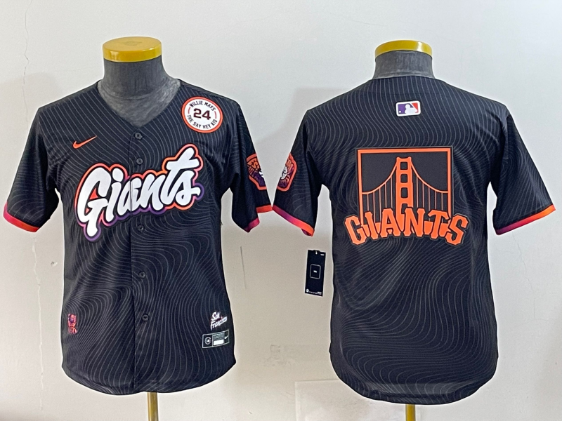 Youth 2025 MLB San Francisco Giants blank black jersey style 3->youth mlb jersey->Youth Jersey